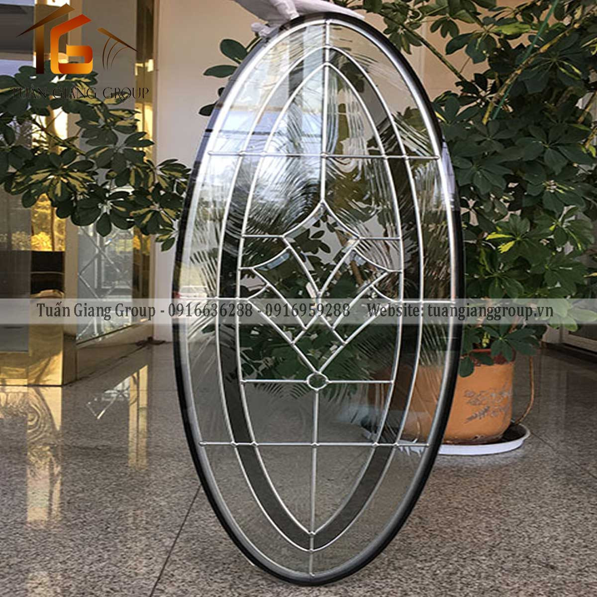 Vách Kính Bầu Dục 004