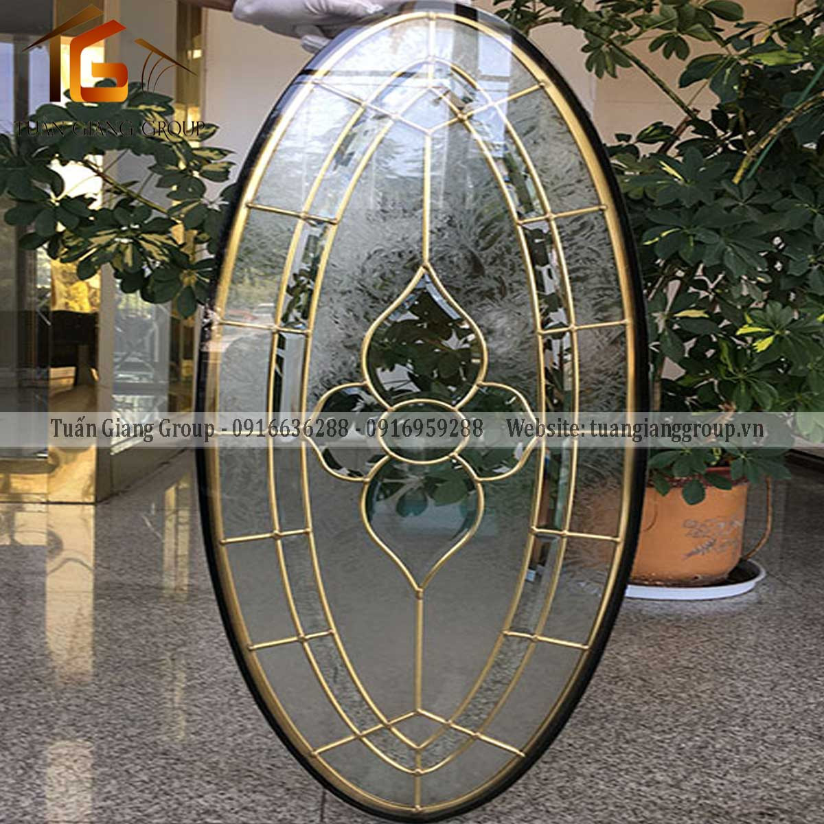 Vách Kính Bầu Dục 008