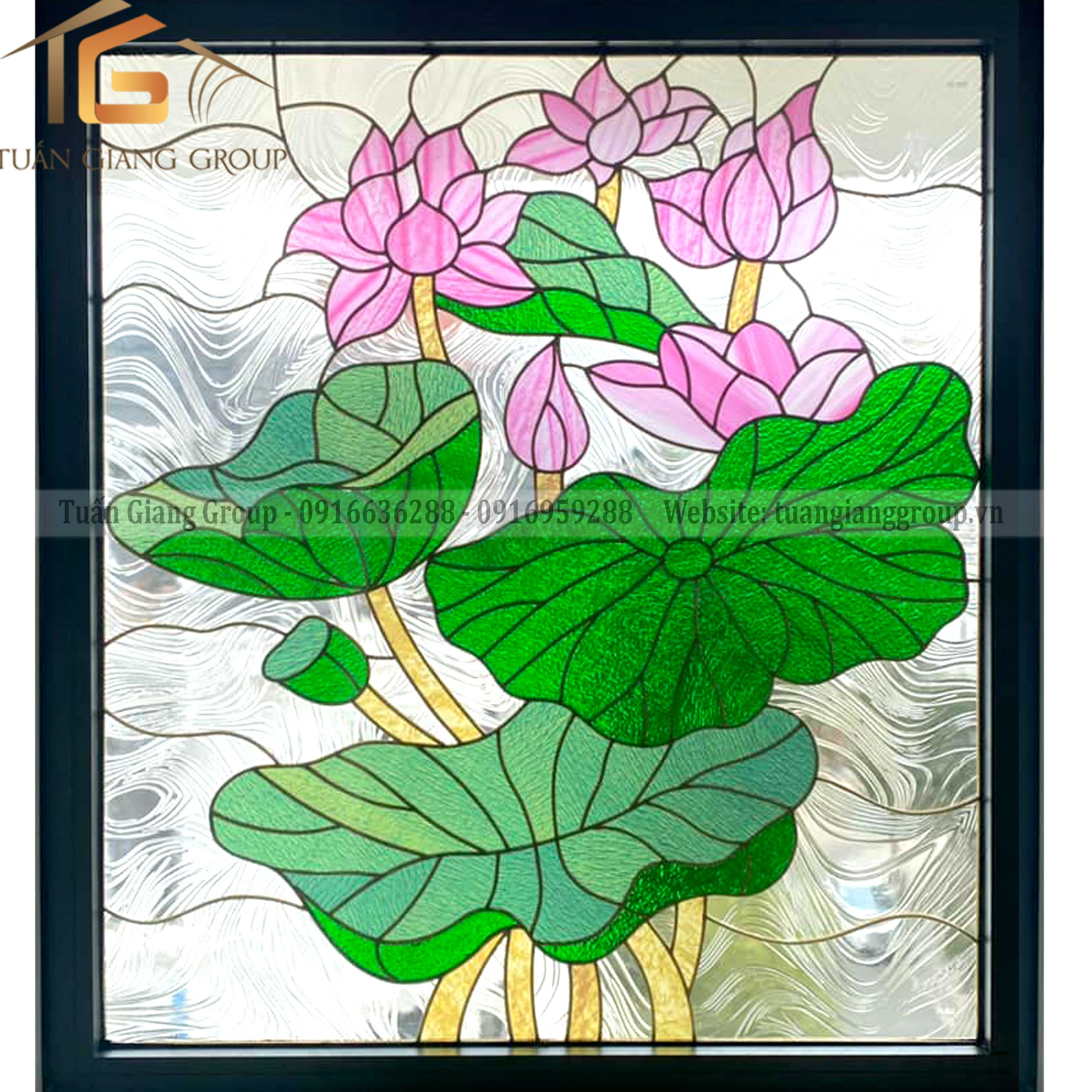 Tranh kính hoa đồng - 010